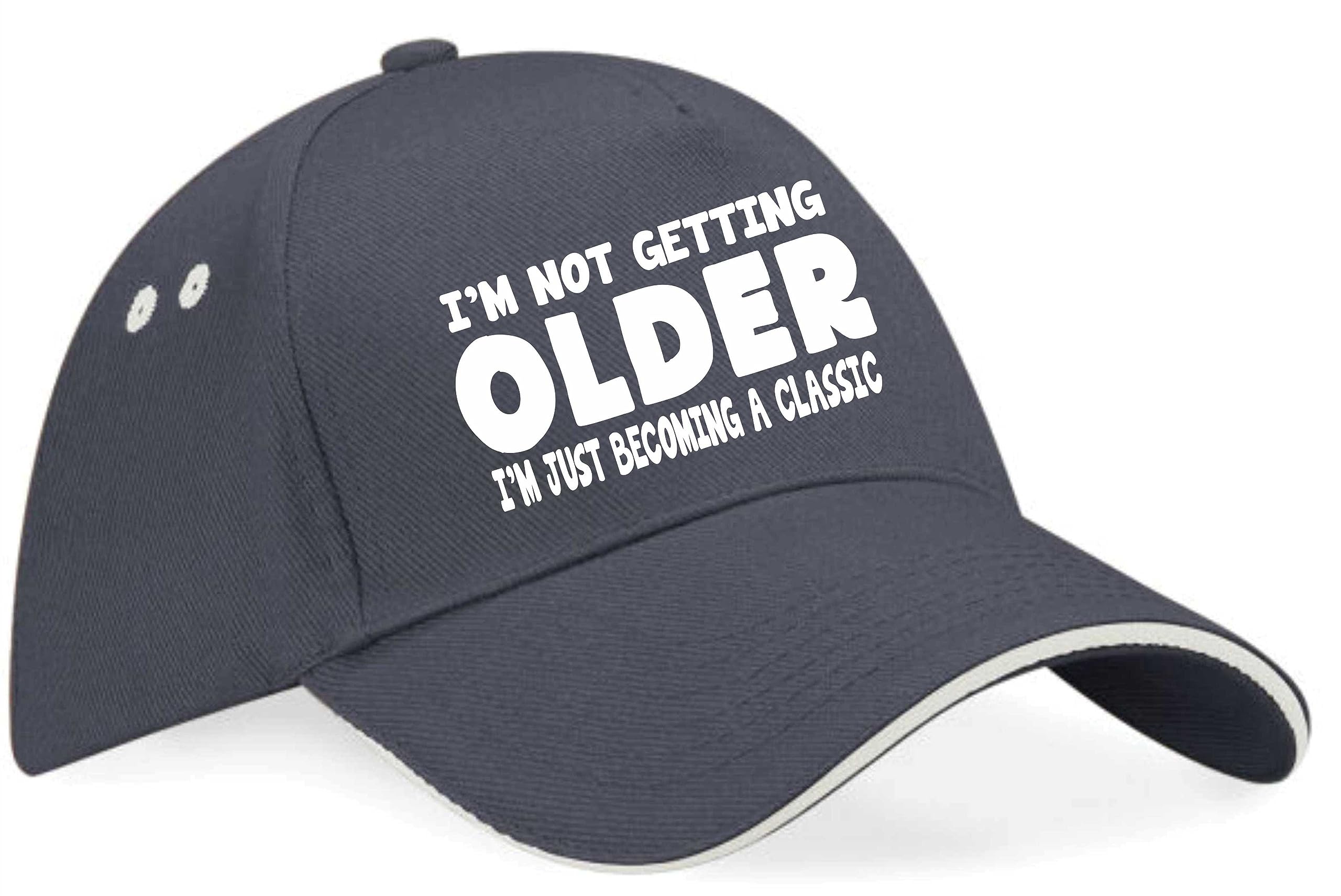 Print4u Unisex Grey I'm Not Getting Older Baseball Cap Funny Gift For Men & Women