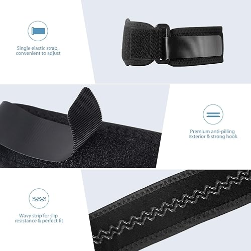 Miniatura 5 de AGPTEK - Paquete de 2 coderas de codo para tendinitis y codo de tenista, banda de brazo de soporte para codo de tenista y golfista, alivio del