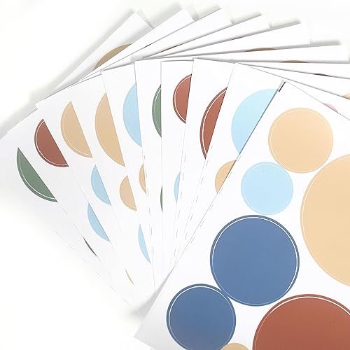 Miniatura 5 de 10 hojas de calcomanías de pared de lunares para dormitorio de niños, calcomanías de pared de lunares para habitación de bebé, calcomanías de pared