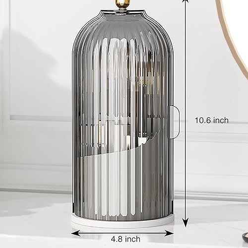 Miniatura 2 de Caja de almacenamiento de brochas de maquillaje, cubo giratorio de 360 para un fácil acceso y almacenamiento adicional para artículos de tocador