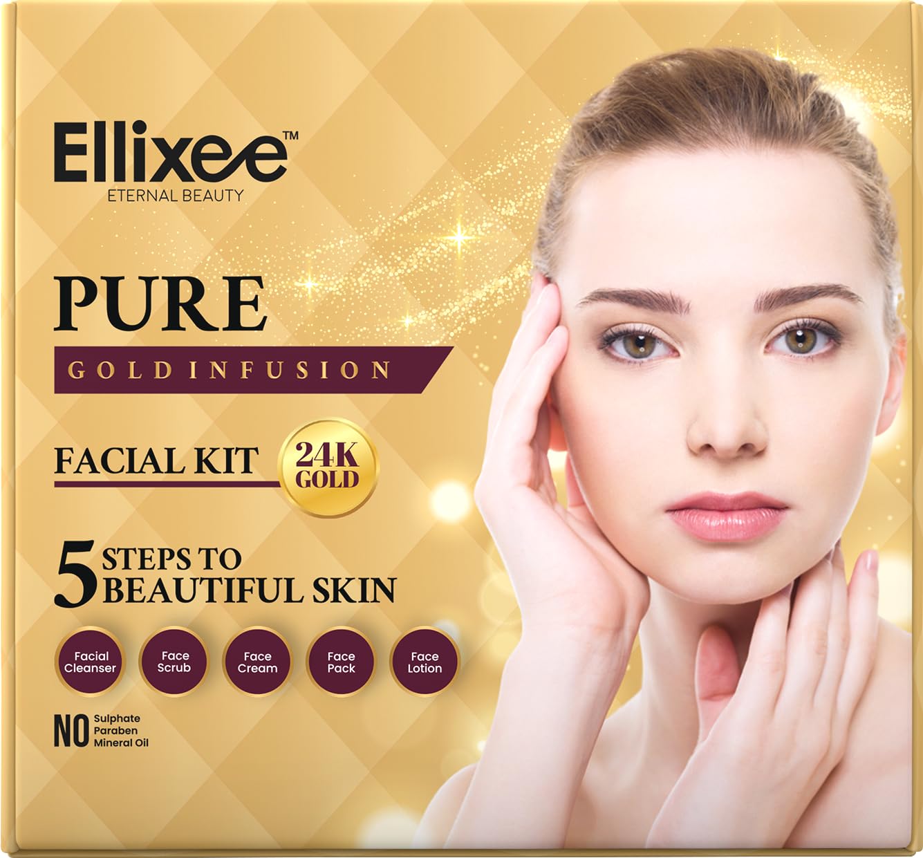 Ellixee Pure Gold Infusion Facial Kit - 50ml