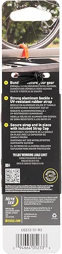 Vista 30 de Nite Ize, Inc. USL24-01-R3 Nite IZE GearPro - Lonas seguras, mangueras, esquís, madera, límite de carga de 80 libras, 24 pulgadas, correa negra Negro