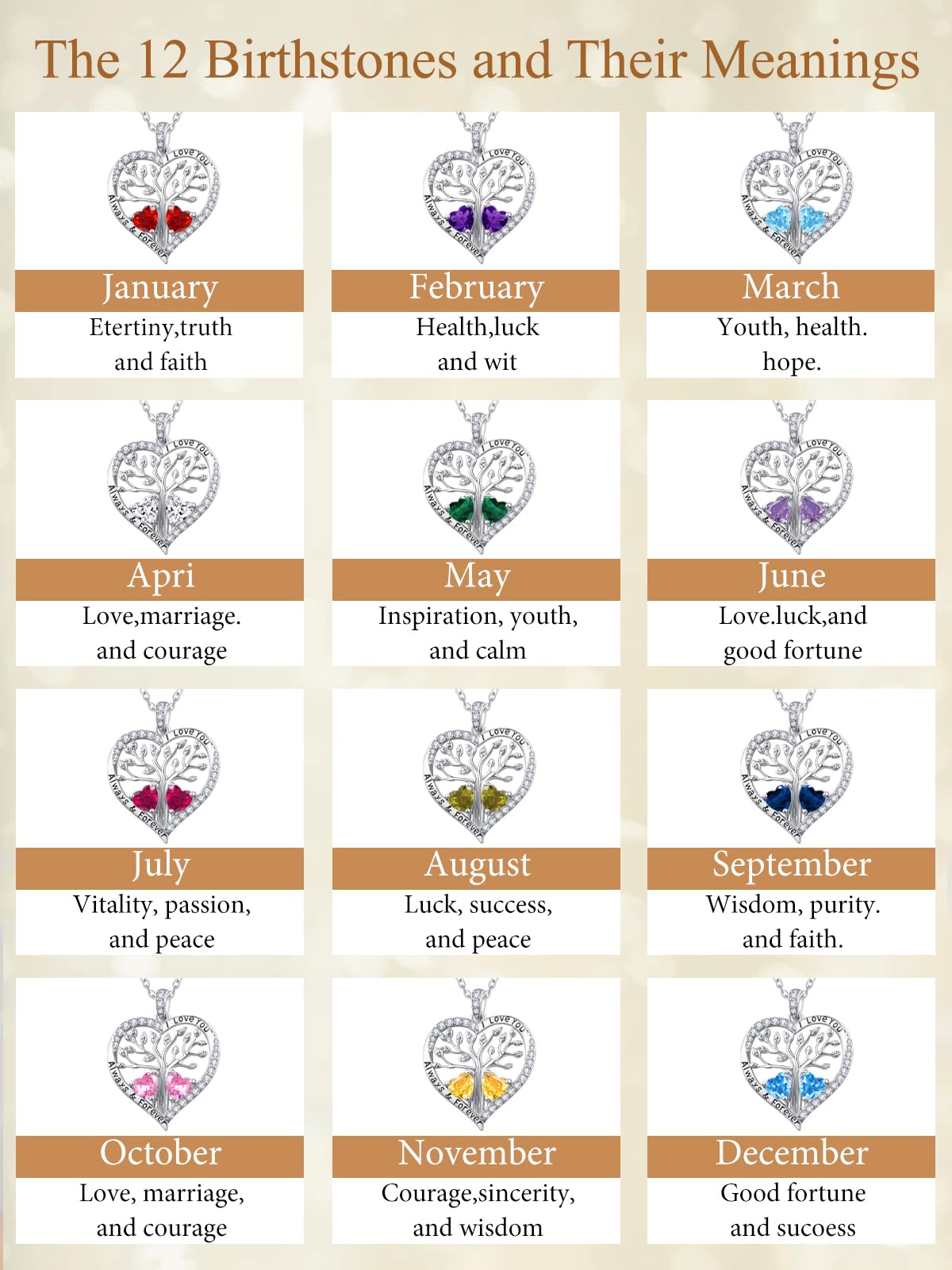 S925 Silber Halskette für Damen, Lebensbaum Kette Schmuck, Mama Geburtstag Hochzeit Jahrestag Geschenk, Freundin Tochter Baum des Lebens Schmuck mit Geburtsstein Anhänger