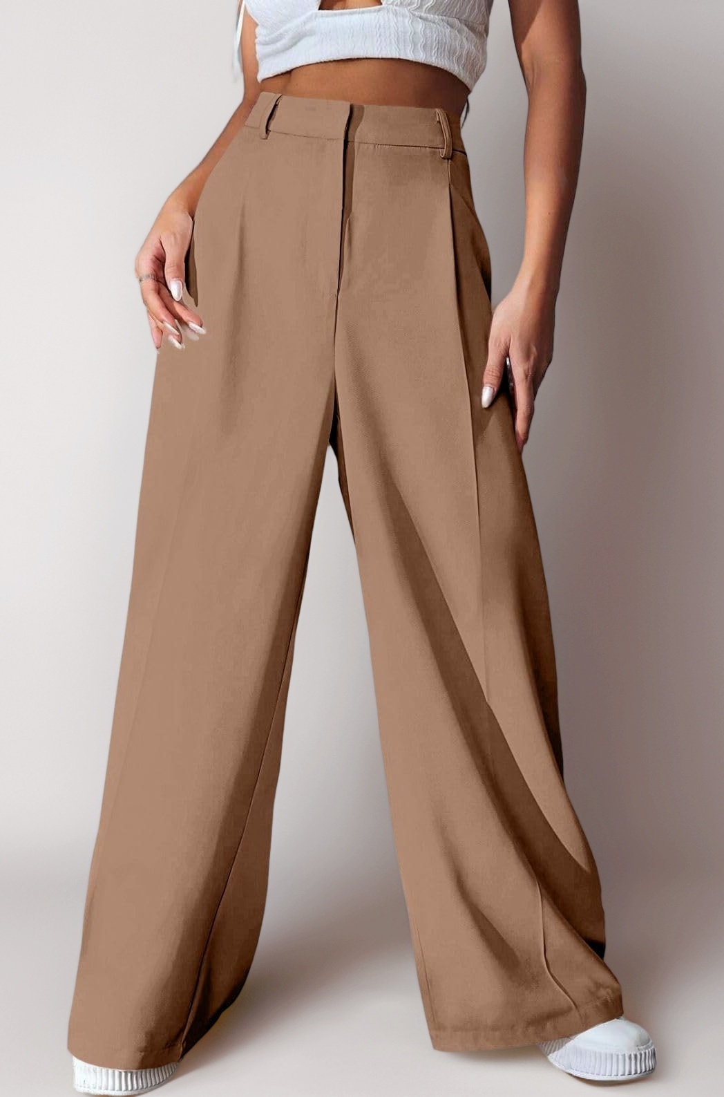 Women High Rise High Waist Trousers Flared Korean Style Formal Pants| Elegant Workwear for Office, College & Events (Combo Pack of 2)