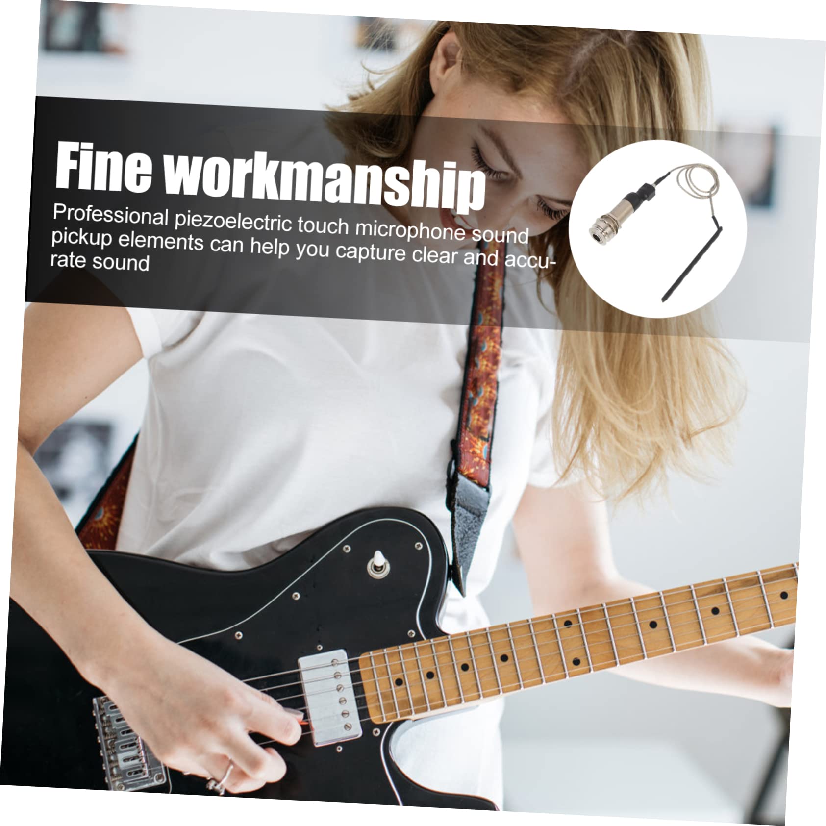 TOYANDONA 5pezzi Pickup Acustico Piezoelettrico Per Chitarra Strumento Musicale Multifunzionale Senza Batteria Design Facile Da Usare Accessorio Per Chitarra Folk e Ukulele Cattura Suono e