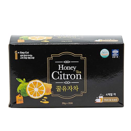 Té coreano de miel yuza de cítricos Alimentos coreanos Concentrado bajo en calorías Yuja Sticks, vitamina C, disfruta en cualquier momento en