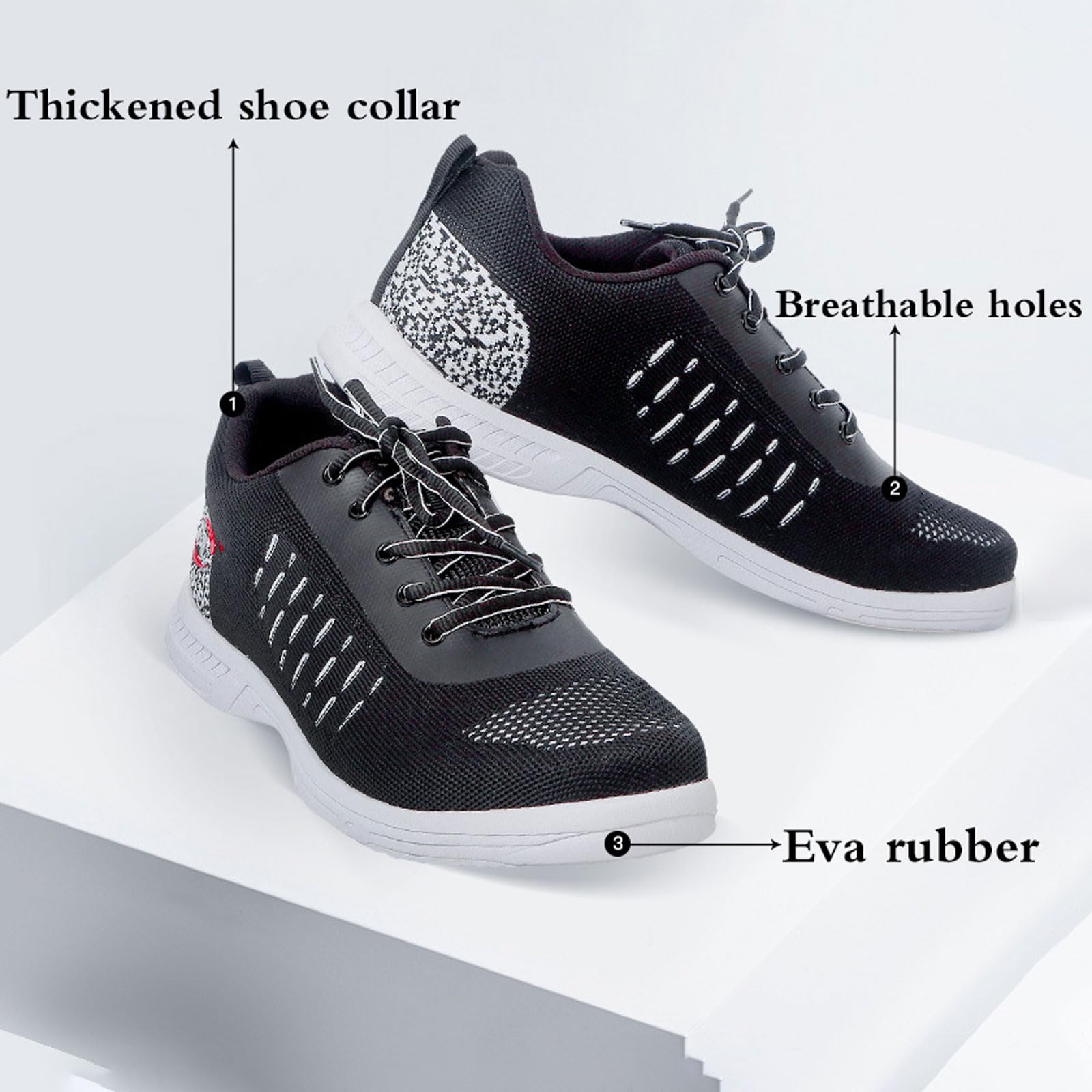 Chaussures de Bowling,Chaussures de Bowling Style athlétique,Chaussures de Bowling à Lacets,Chaussures Bowling Large,Respirant,Confortable,Convient Aux Quilleurs Droitiers Ou Gauchers