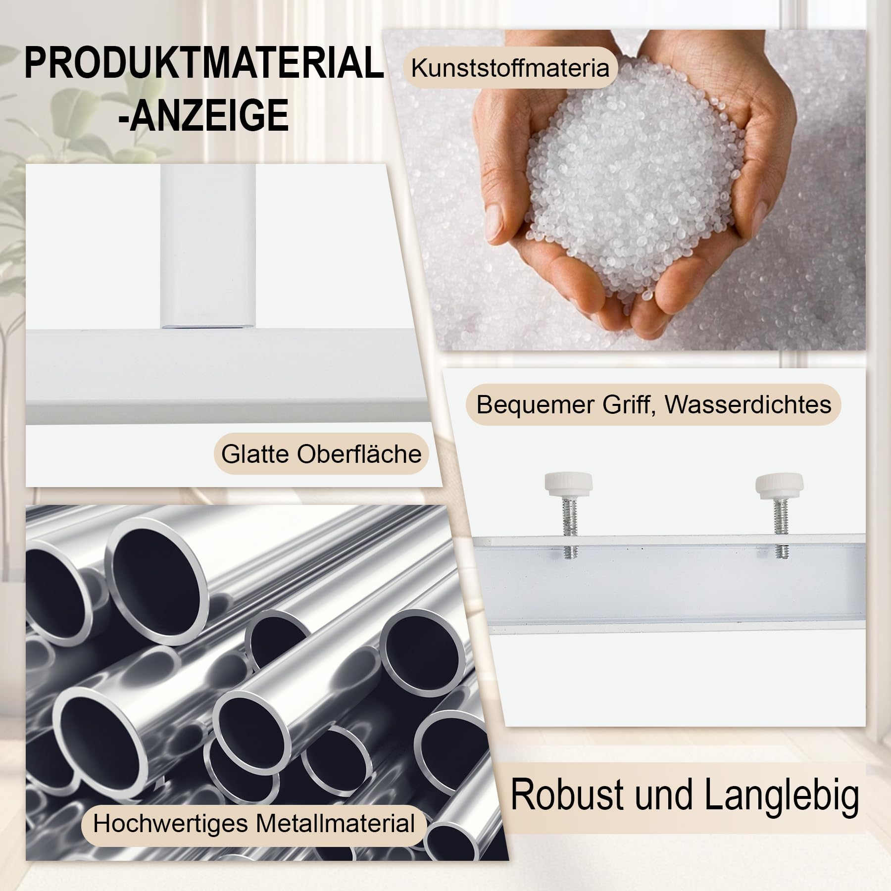 Freistehende Standfüße für Infrarotheizung Eisen Standfuß geeignet Heizplatten Flachstrahler Elektroheizung Nutzung beweglich Machen Weiß Zubehör (2er Pack)