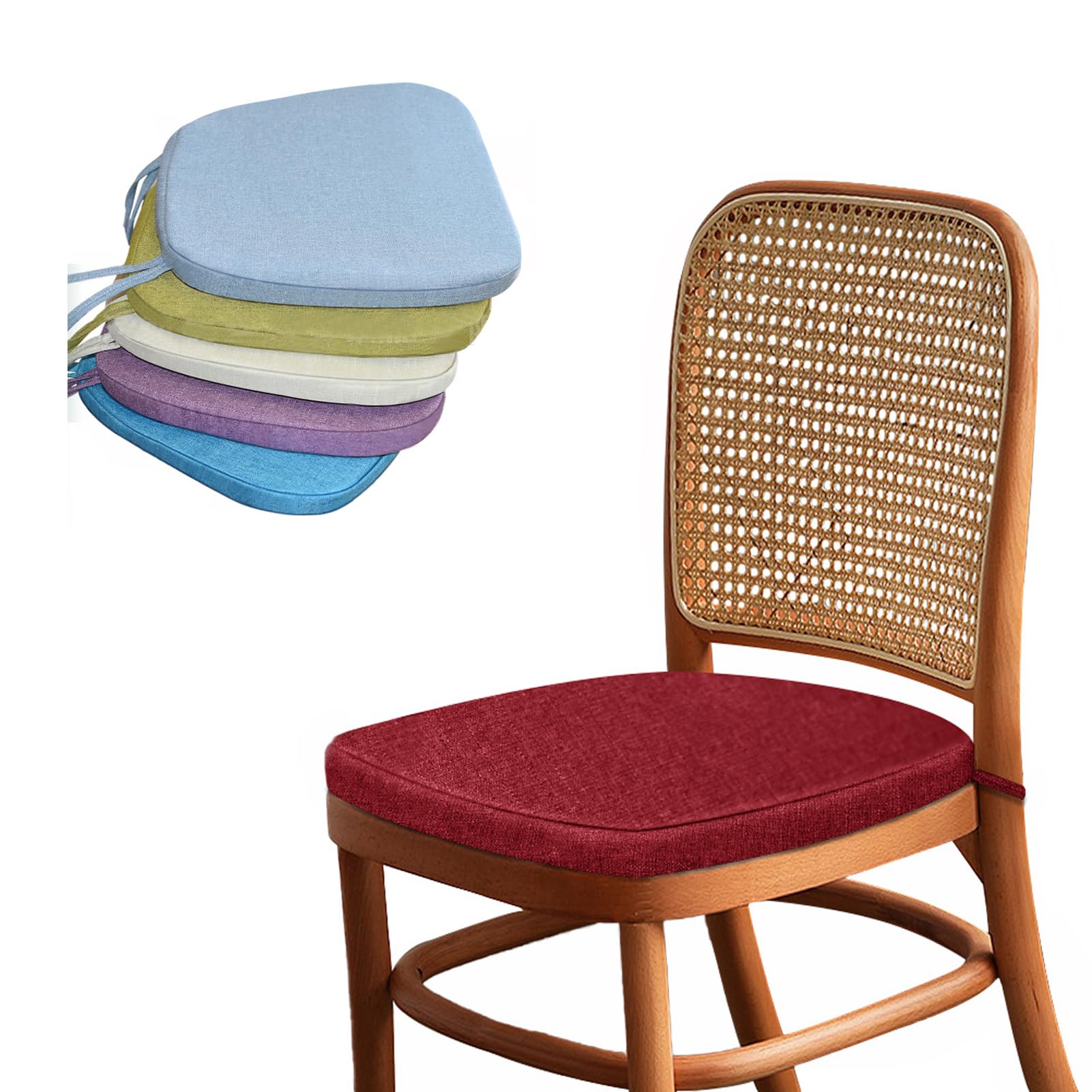 Coussin de chaise mémoire de forme pour salle à manger en lin