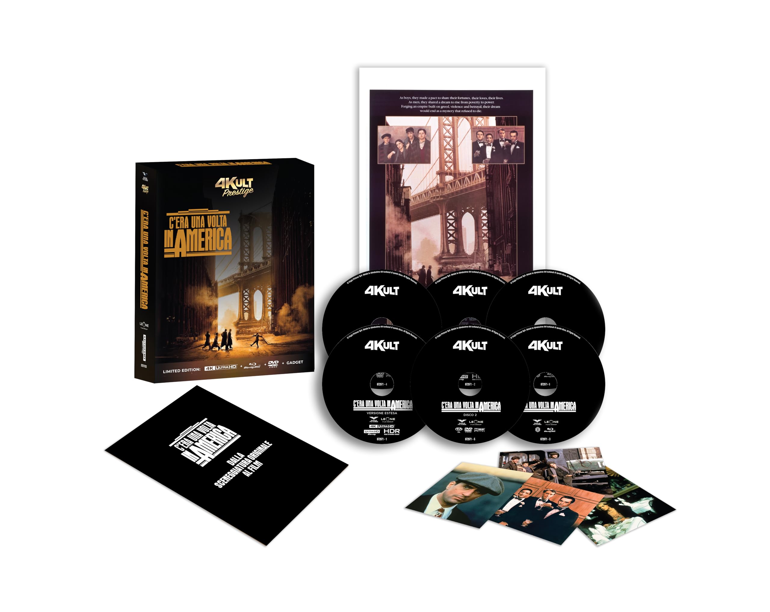 C’Era Una Volta In America – 4Kult Prestige Edition – (2 4K + 1 Bd + 2 Dvd + 1Bd )