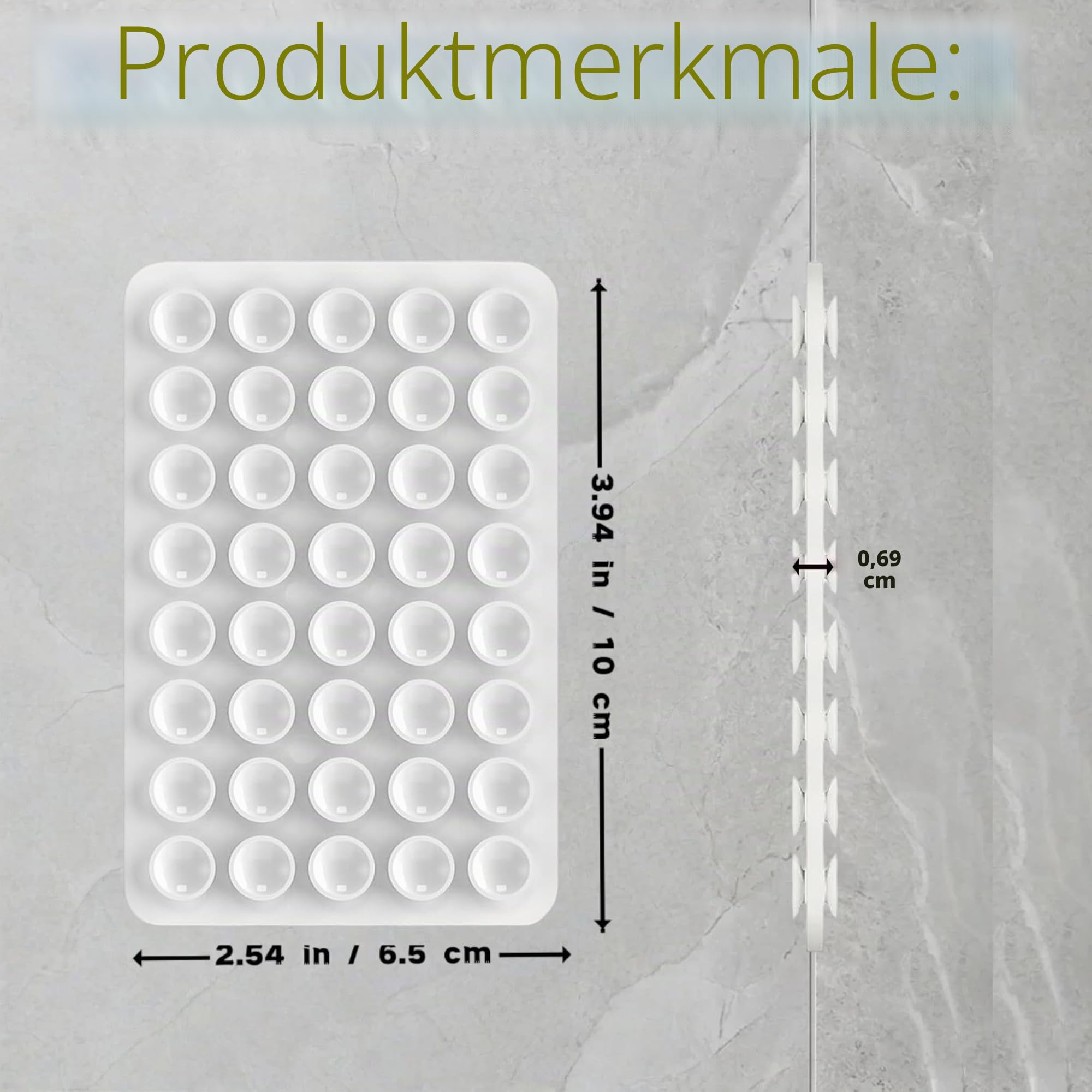 2-Pack Doppelseitiger Saugnapf-Handy-Griff und Halterung – Handsfreie Nutzung, wiederverwendbar und Starkes Halten für Selfies, Videogespräche und mehr (Transparent+Black)