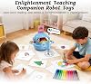 Robot de Dibujo para Niños con Lectura por Voz y Música, Máquina Educativa de Dibujo, Juguete de Aprendizaje Montessori para Edades 3-12, 4 Pinceles/100 Tarjetas/12 Lápices de Colores, Regalo para Niños y Niñas 4