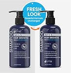 Biotion Hair Growth Shampoo for Men: Natural Thickening Shampoo with Tea Tree Oil Ginseng Mint for Hair Loss and Thinning Hair - 10.1 fl.oz, Dark Blue