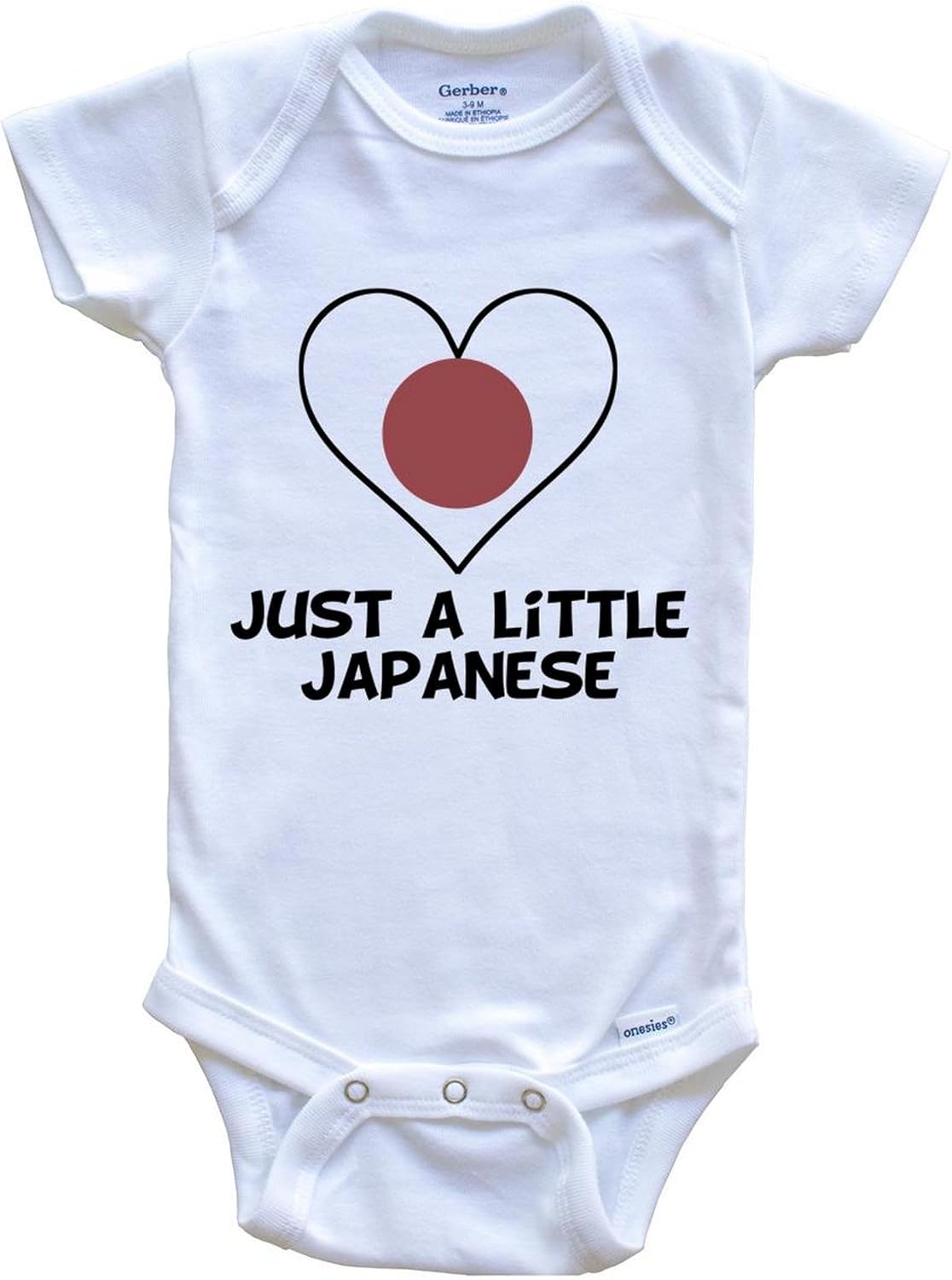 Really Awesome Shirts Just A Little Japanese Baby Bodysuit - Cute Japan Flag