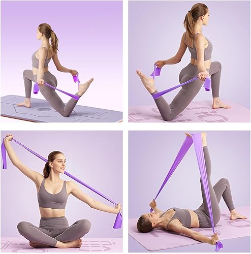 Miniatura 6 de Bandas de resistencia para mujeres y hombres, entrenamiento de fuerza, yoga y entrenamientos en casa, bandas elásticas sin látex en 6 colores (verde)