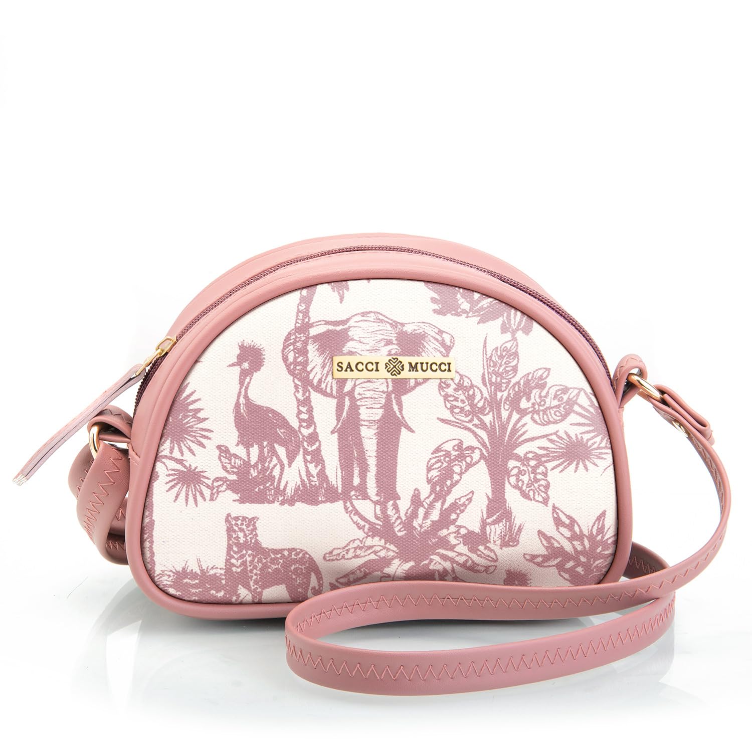 SACCI MUCCI Latest Cross Body Sling Bag for Girls/Women | womens Sling Bag | Ladies Purse Handbag | Printed Sling Crossbody Bag - Toile (Pink) (B0C8FSVSXB) Amazon Price History, Amazon Price Tracker