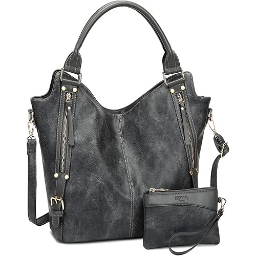 Women Tote Bag Handbags PU Leather Fashion Hobo Shoulder Bags with Adjustable Shoulder Strap