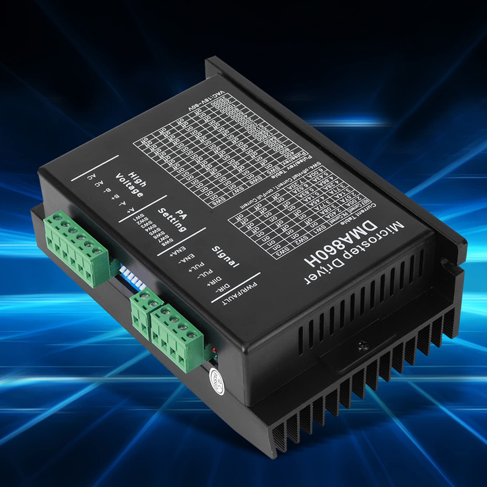 Sterownik Silnika Krokowego, Sterownik Cnc Dma860H 2,4‑7,2A 18‑80Vac, Sterownik Krokowy Dma860H 32-Bitowy Ultra-Niski Poziom Szumów Dla Średnich I Dużych Urządzeń Automatyki