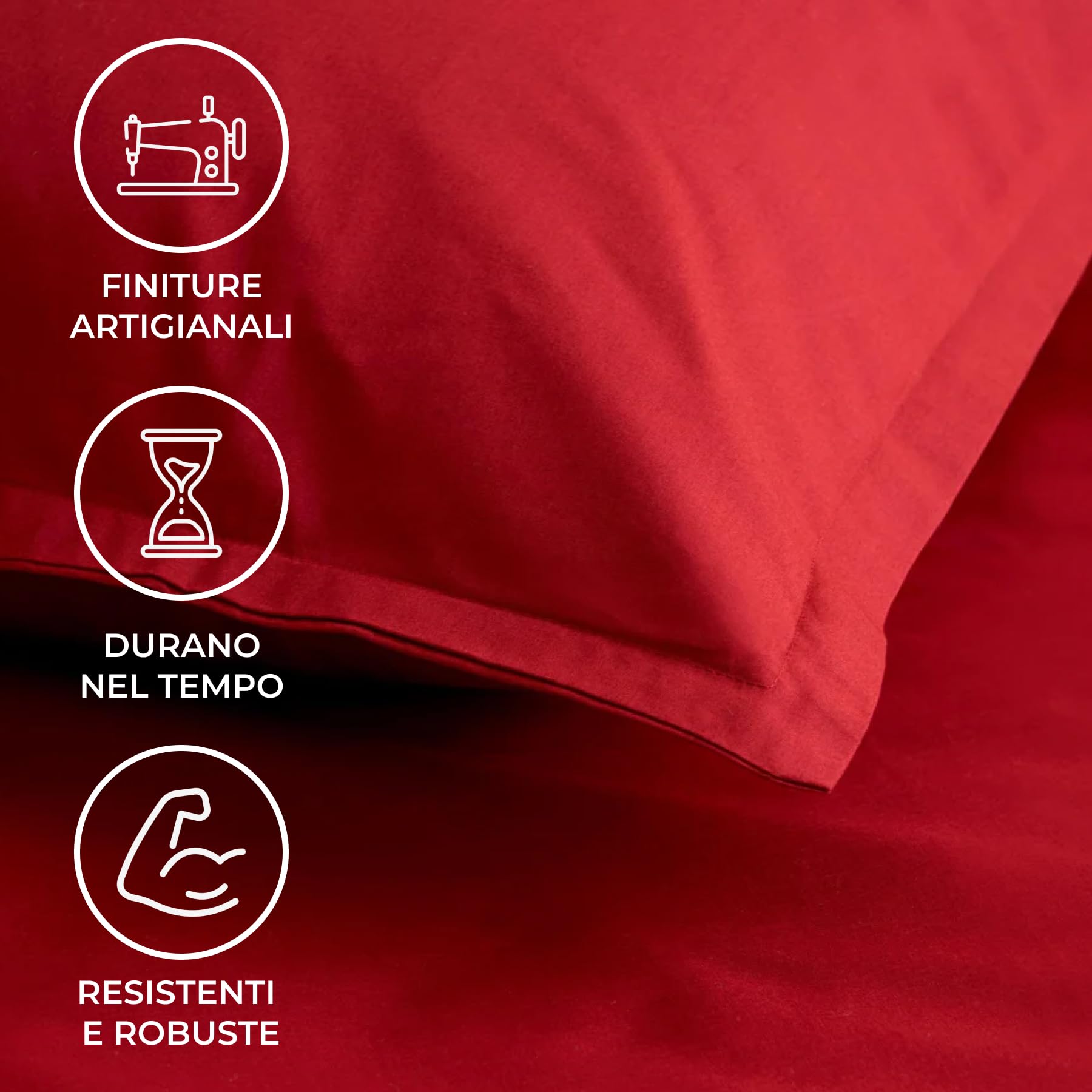Lisola Set Lenzuola Matrimoniale, Completo Lenzuola in Cotone Percalle 200TC, Made in Italy, Lenzuola da Sopra 250x290cm + 2 Federa 50x80cm, Tinta Unita. Modello: Milano