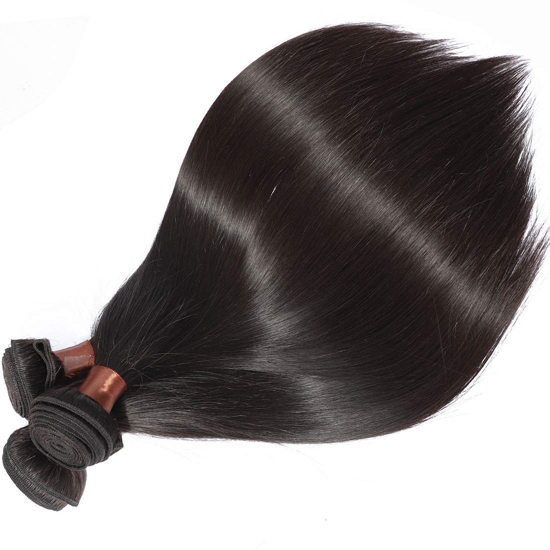 Straight Human Hair One Bundle 26 Inch 100% Unprocessed Brazilian Virgin Human Hair Straight Weave Bundles Human Hair Extensions for Black Woman Natural Color