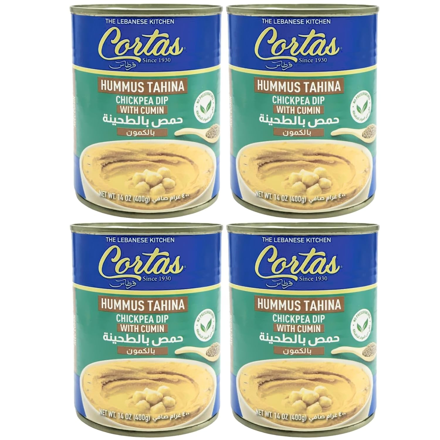 Amazon.com: Chickpea Hummus with Tahini by Cortas : Grocery
