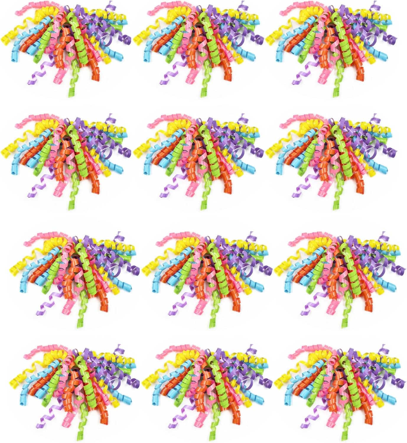 12pcs Self Adhesive Curly Bows for Gift Wrapping, Assorted Colors Satin Ribbon Bows for Present Boxes, Birthday, Christmas, Wedding Decorations