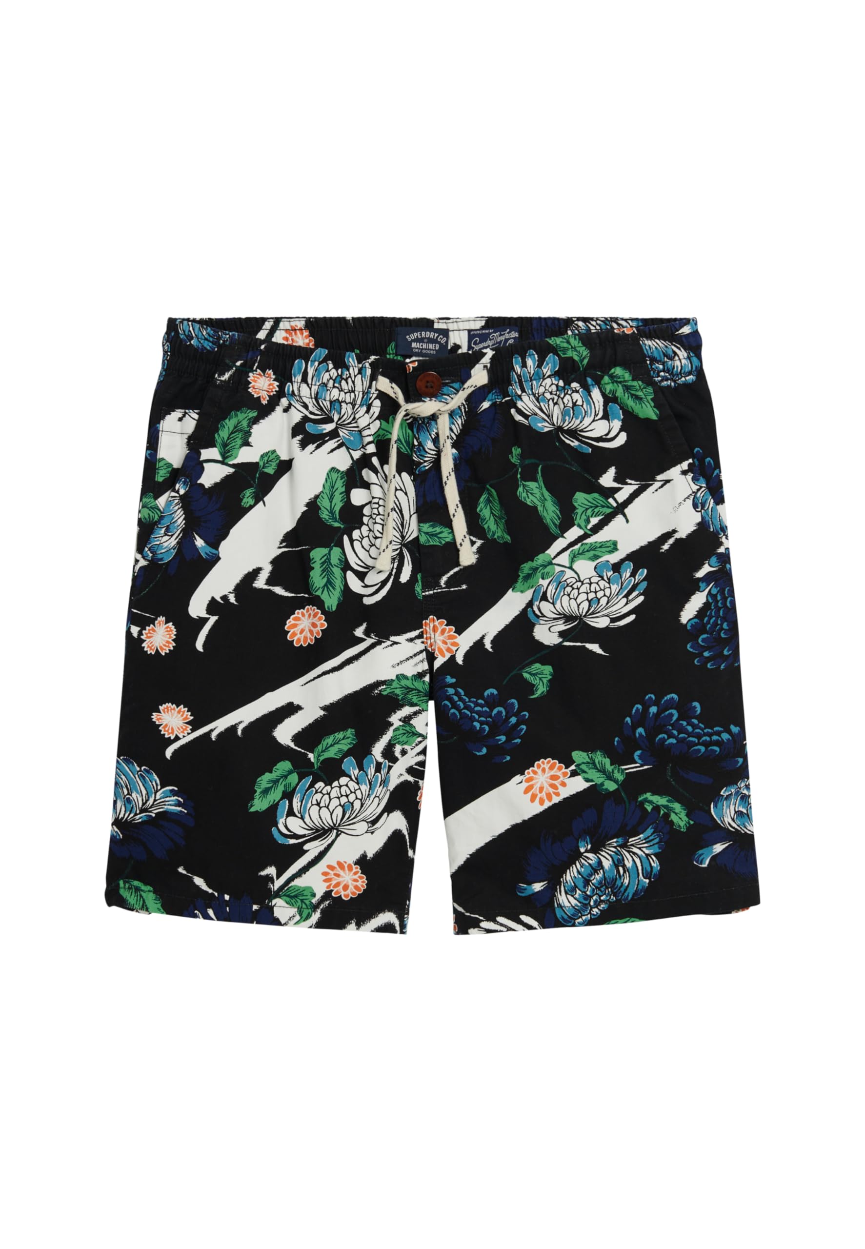 Superdry Men's Aya Black Floral Bermuda Shorts - (Uk, Alpha, Xl, Regular, Regular, )