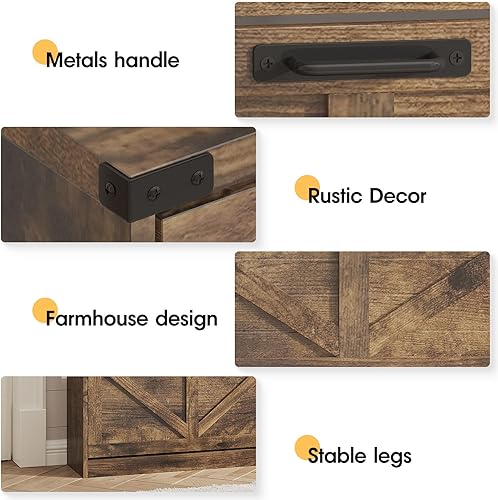 Miniatura 6 de Zapatero con 3 cajones abatibles y 2 cajones, armario independiente de almacenamiento de zapatos para entrada, estante organizador estrecho y