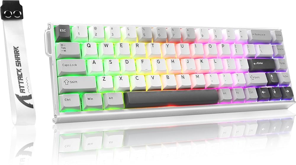 ATTACK SHARK X68MAX HE ラピッドトリガー キーボード X68 HE マグネティックキーボード: 0.01mm RT 精度、8000Hz