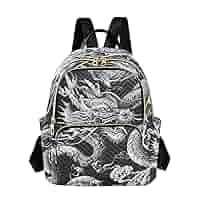 Amazon.com: Jihqo Black Cloud Dragon Mini Backpack for Women