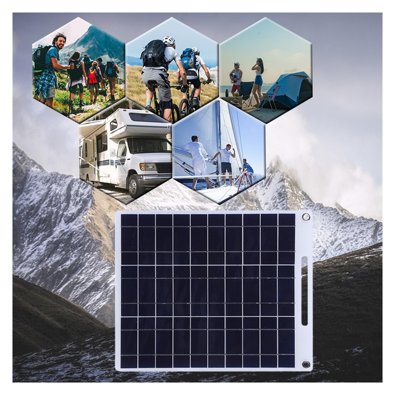 2W/40W/60W Panel słoneczny elastyczne podwójne USB 5V do telefonu komórkowego zewnętrzne ładowanie awaryjne Camping Power Bank bezpieczna płyta słoneczna(40W 300X145X3MM)