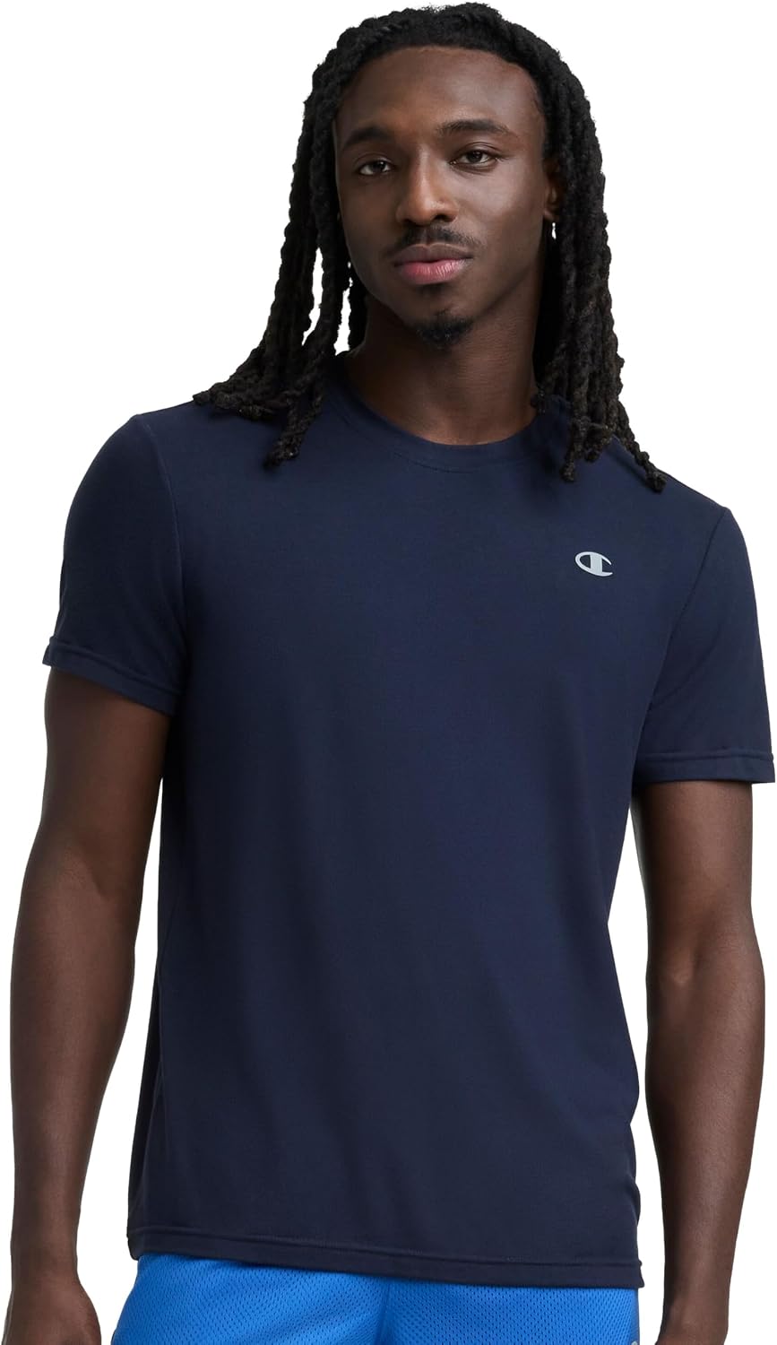 Champion Men's Performance Sport Crewneck Short Sleeve T-Shirt, Standard Fit, Lightweight, Breathable