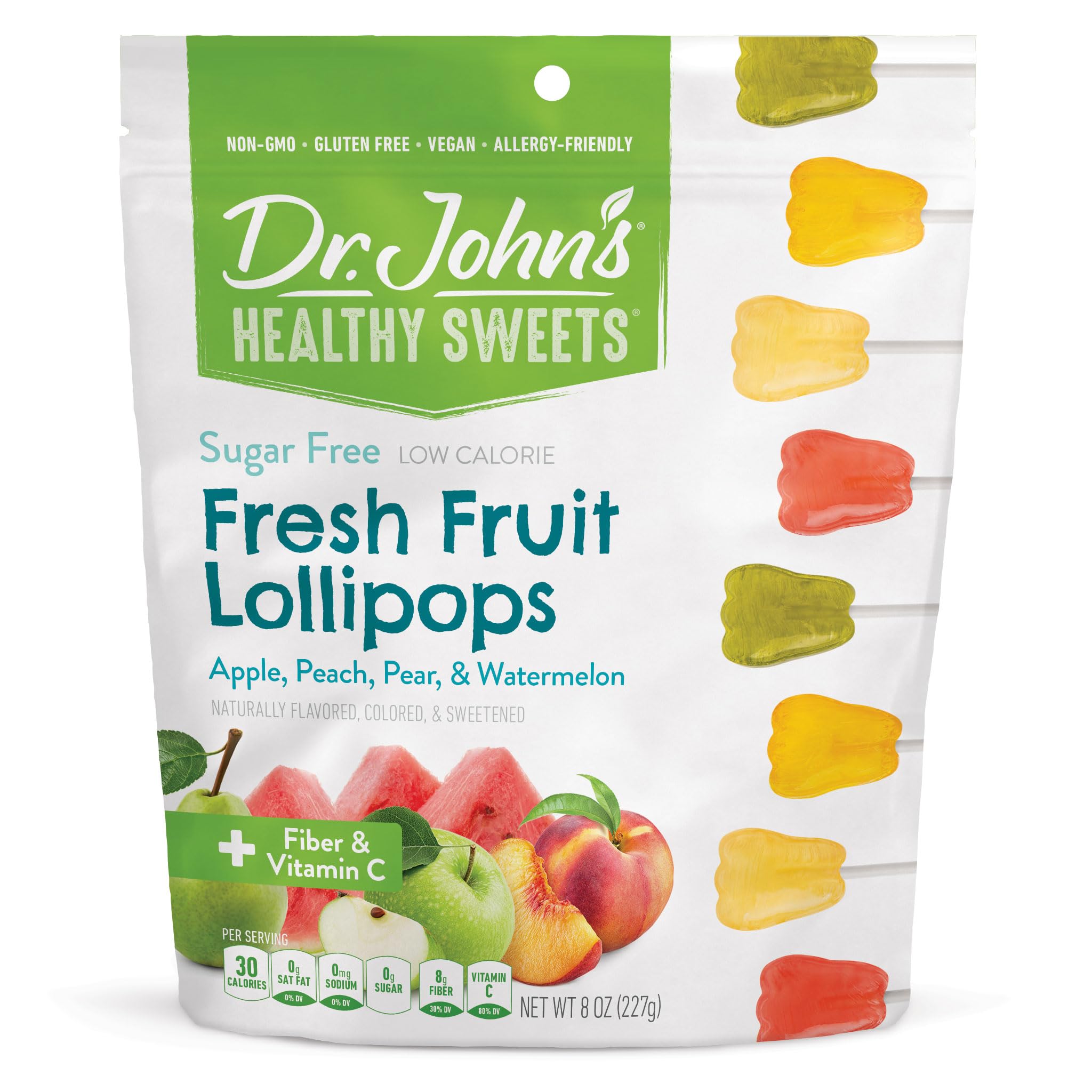 Dr. John’s Sugar Free Candy, Healthy Lollipops with Zero Sugar, Low Calo