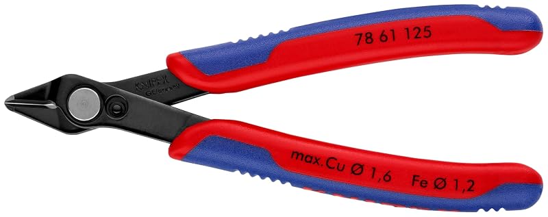Alicate de corte de precisão para eletrônica KNIPEX 78 61 125 ESD, para fios e cabos de fibra óptica, 1 unidade