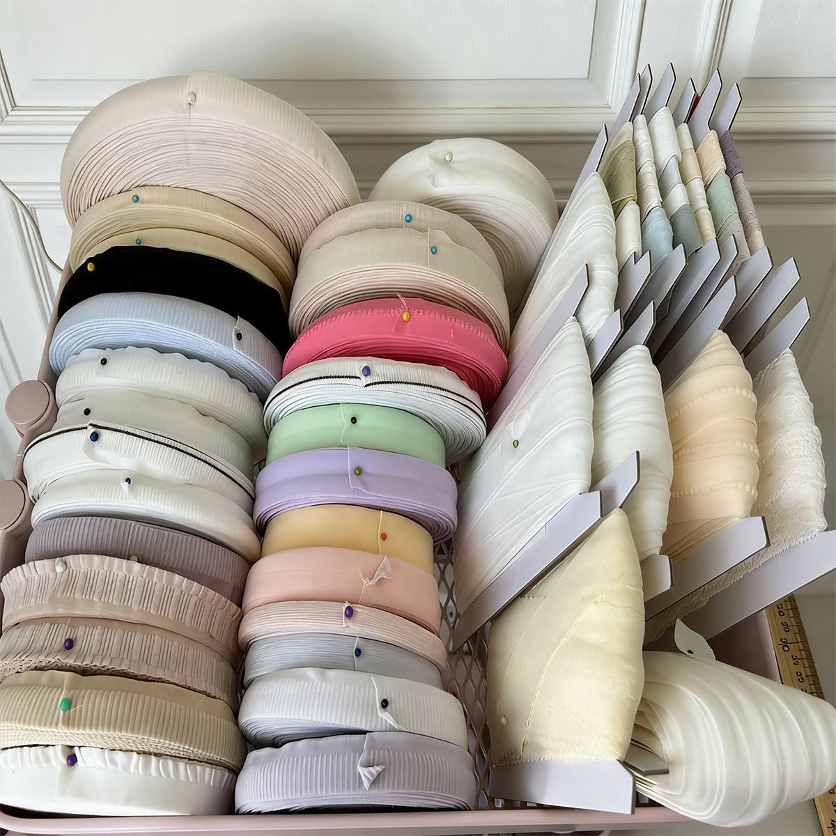 15PCS Ribbon Organizer Cardboard, White Storage Winding Cards for Ribbon Lace Fabric Trim and Embroidery Thread (8.5×5.28")