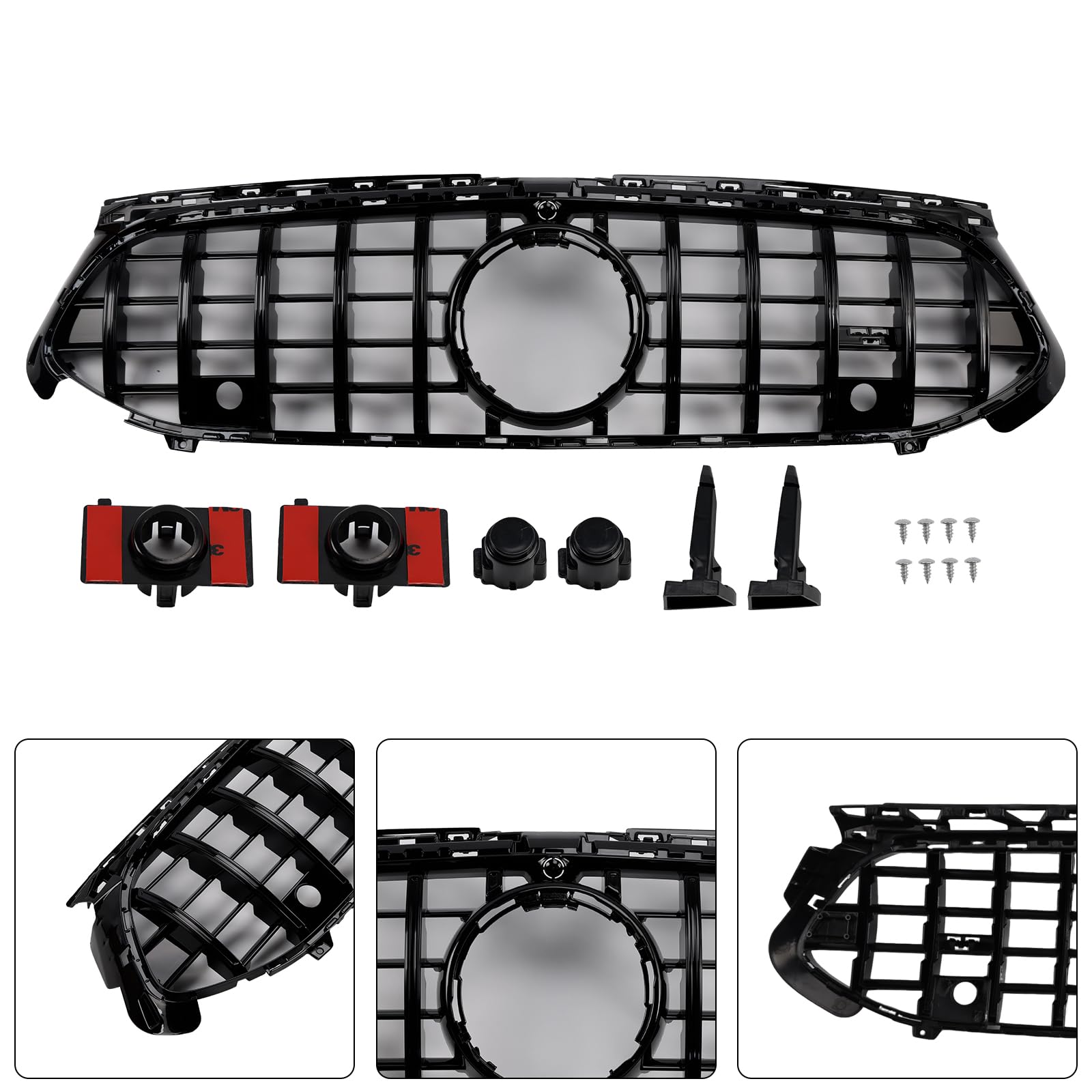 Griglia paraurti Anteriore Gloss Black Front Grille Fit for Mercedes A-Class W177 A35 A180 2023-2025 (No Logo)