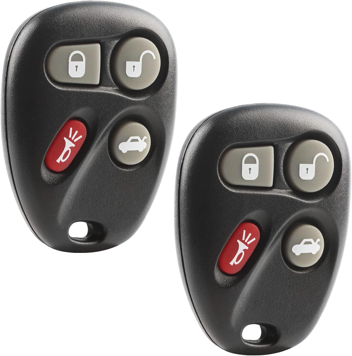 Replacement for 2001-2005 Chevrolet GMC 4-Button Keyless Entry Remote PN: 25695954 25695955 KOBLEAR1XT (Set of 2)