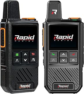 Rapid Radios Nationwide LTE Walkie Talkie Set - Unlimited Range Two-Way Radios with AES Encryption & 5-Day Battery