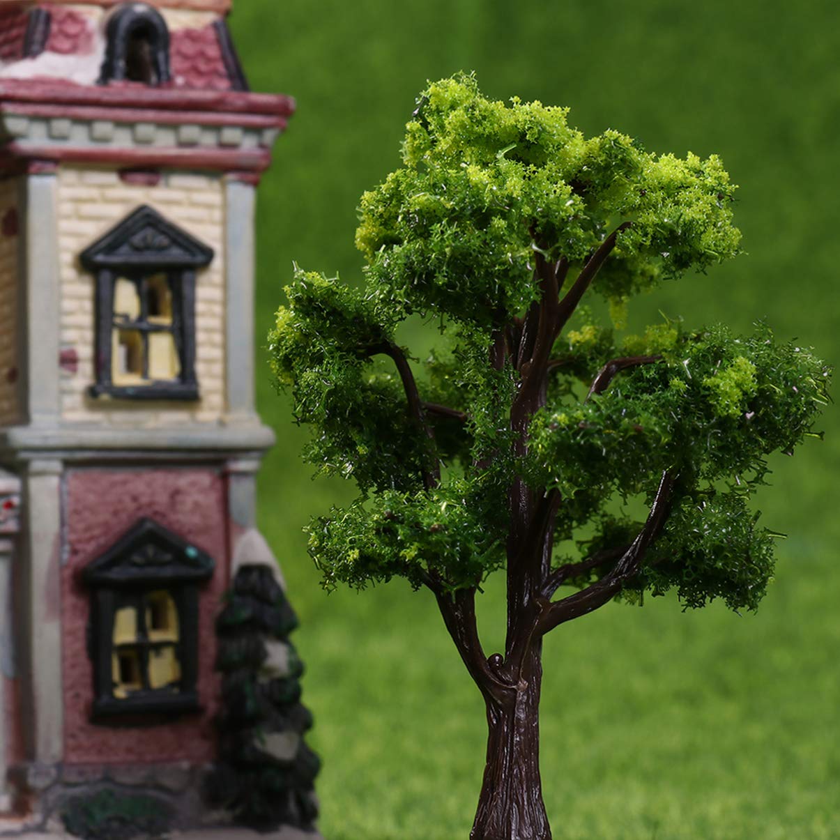 Albero Modello Paesaggio 1: 50 12 Pezzi Verde Plastico