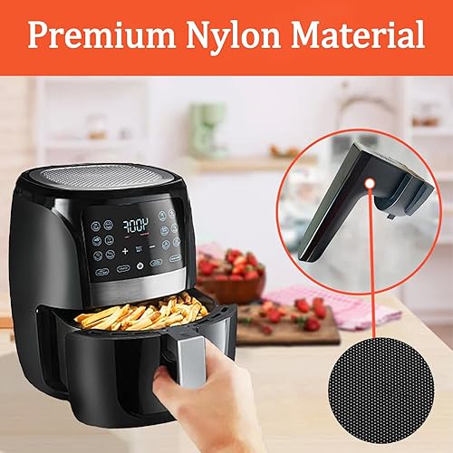 Miniatura 2 de CyHiThai Mango de piezas de repuesto para freidora de aire Gourmia GAF556GAF536 5QT, mango de diseño ergonómico para freidora de aire Gourmia, apto
