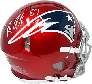 Rob Gronkowski New England Patriots Signed Riddell Flash Authentic Helmet JSA