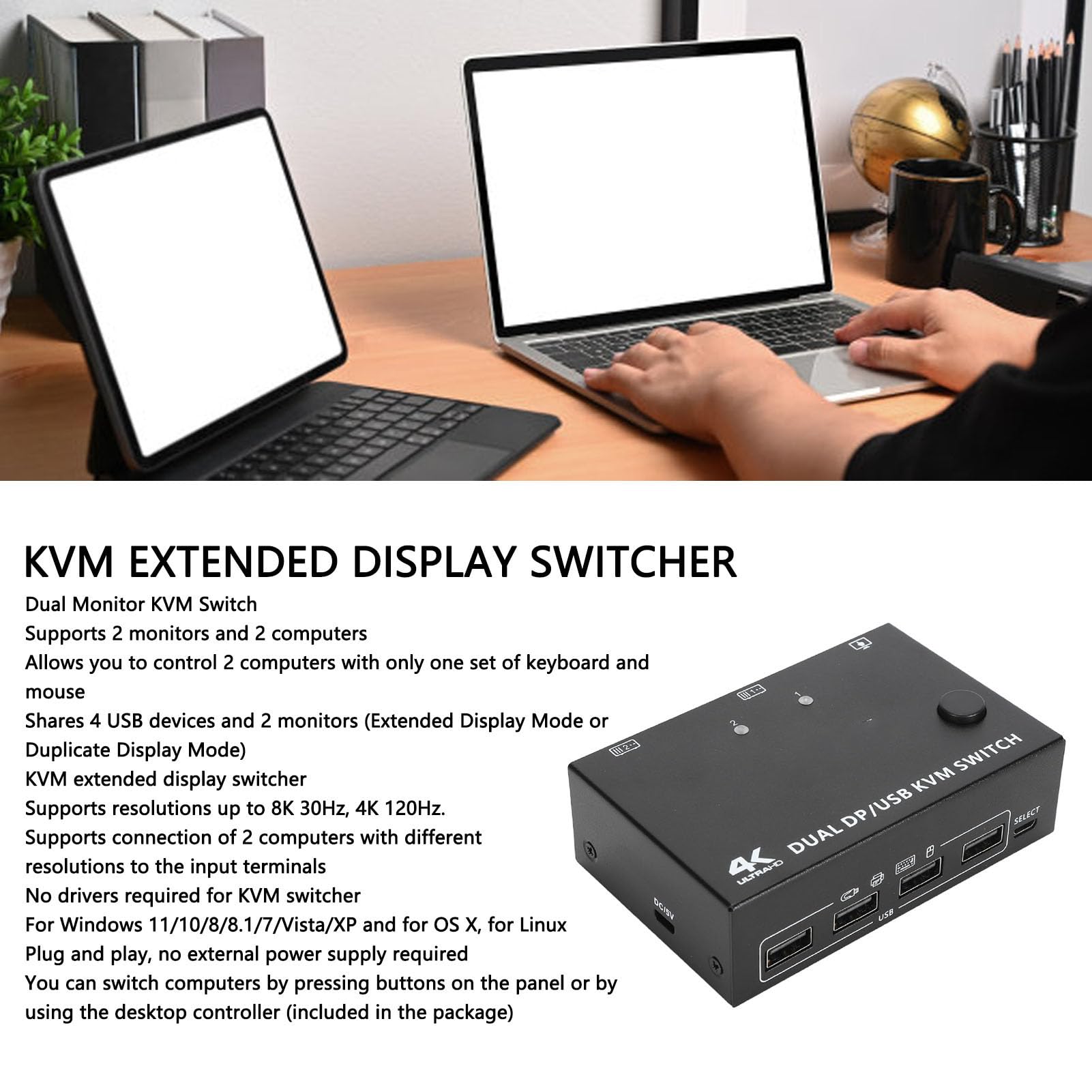 KVMスイッチデュアルモニター2ポート8K Amazon.co.jp: Zunate DisplayPort KVMスイッチ デュアルモニター、8K