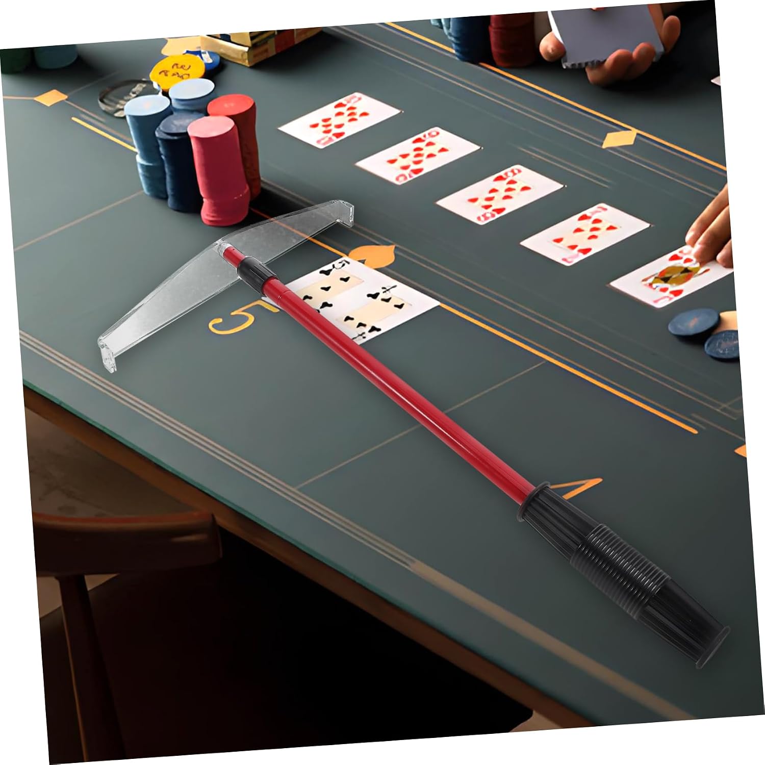 Poker Chip Rake Pusher Poker Rake for Dealer Chip for Home Party Games