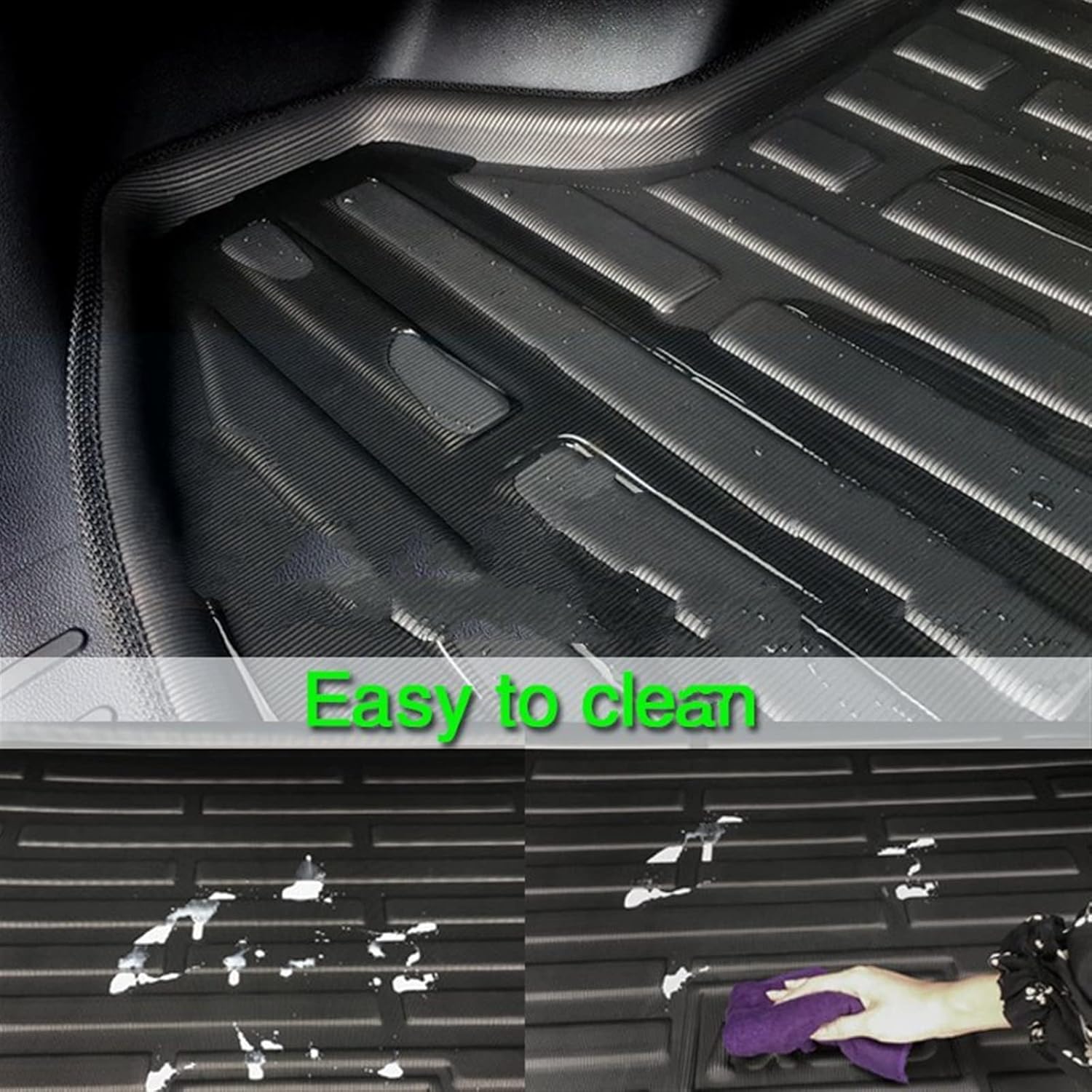 車の トランクマット 用ラングラー JK 2008-2018 4 ドアリアトランクライナーカーゴフロアトレイカーペットガードプロテク