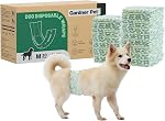 Gardner Pet Couches de chien mâle avec indicateur de mouillé, 50 Comte, Super Absorbant Jetable Couches de chien Homme, 6 Couches de bandes Belly étanches, adaptées à l'entraînement des chiots, Voyage, Incontinence, Petite