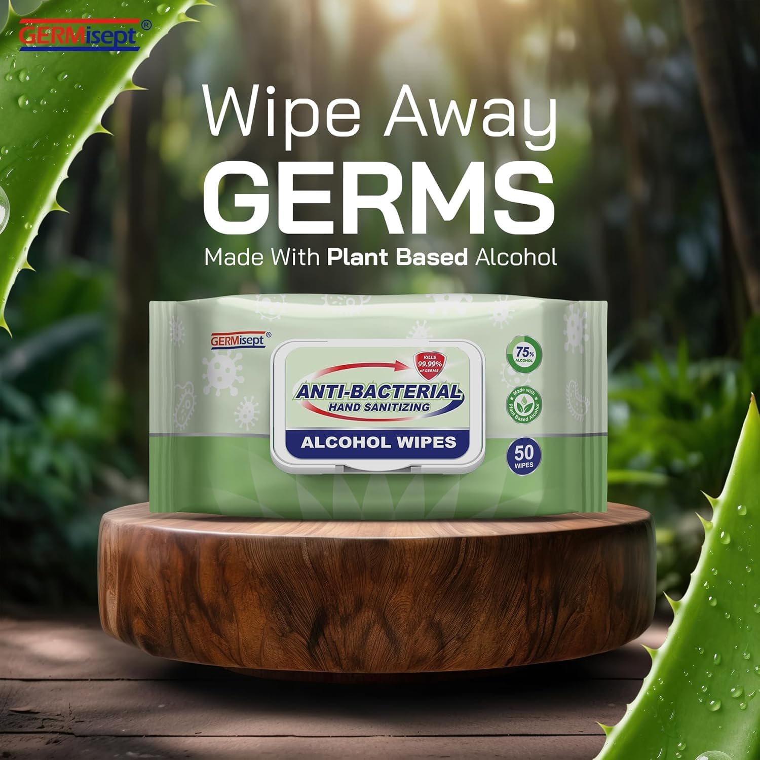 Advanced 75% Antiseptic Hand Sanitizer Multipose Wipes (( x =