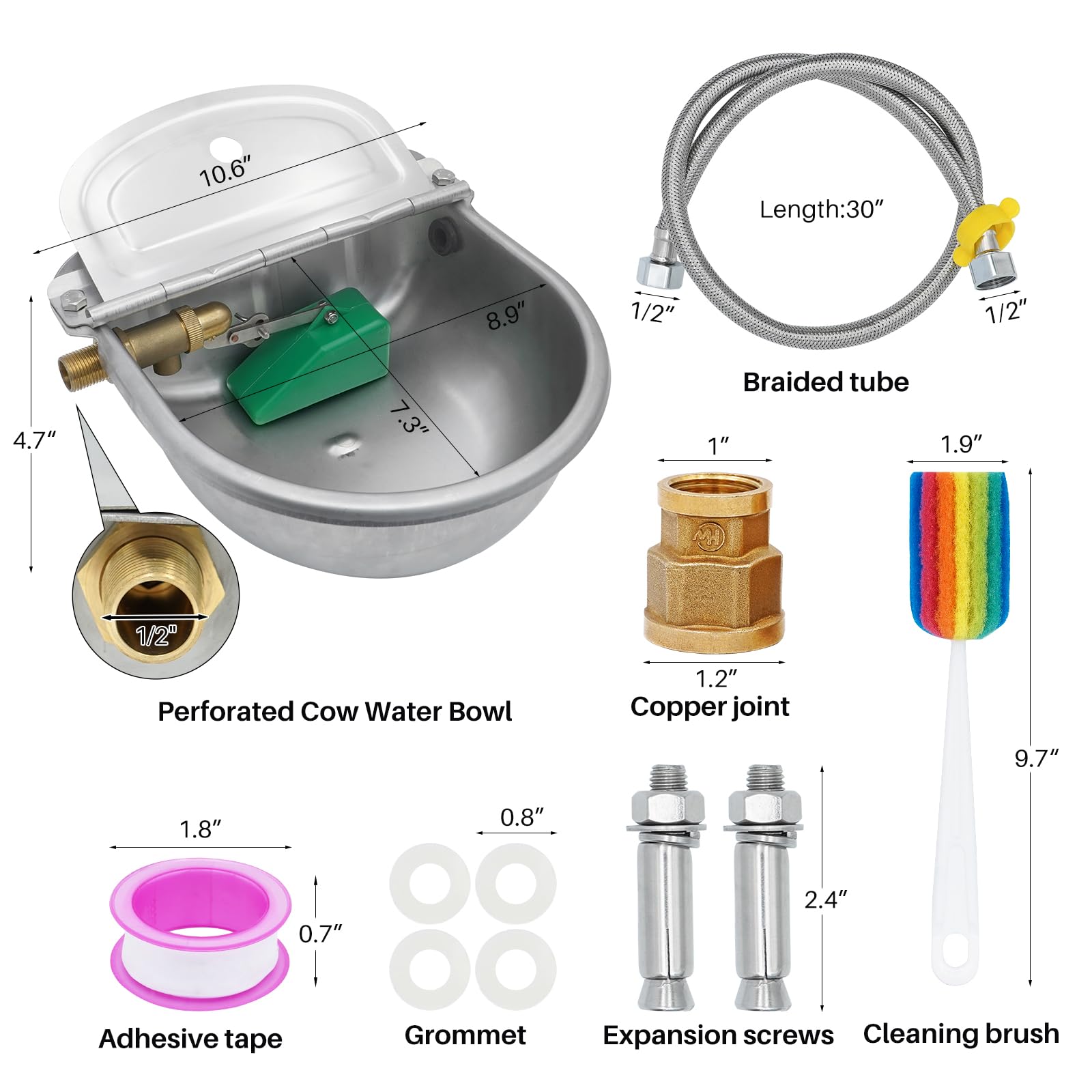 Abreuvoir automatique pour chien - Distributeur d'eau en acier inoxydable - Pour l'extérieur - Pour animaux de compagnie