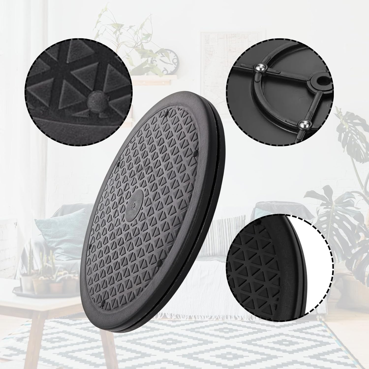 Rotating Swivel Stand, YMULAS Heavy Duty 360 Degree Rotate Turntable Lazy Susan Turnplate for TV Computer Laptop Speaker Clay Pottery Sculpture (10 Inch)