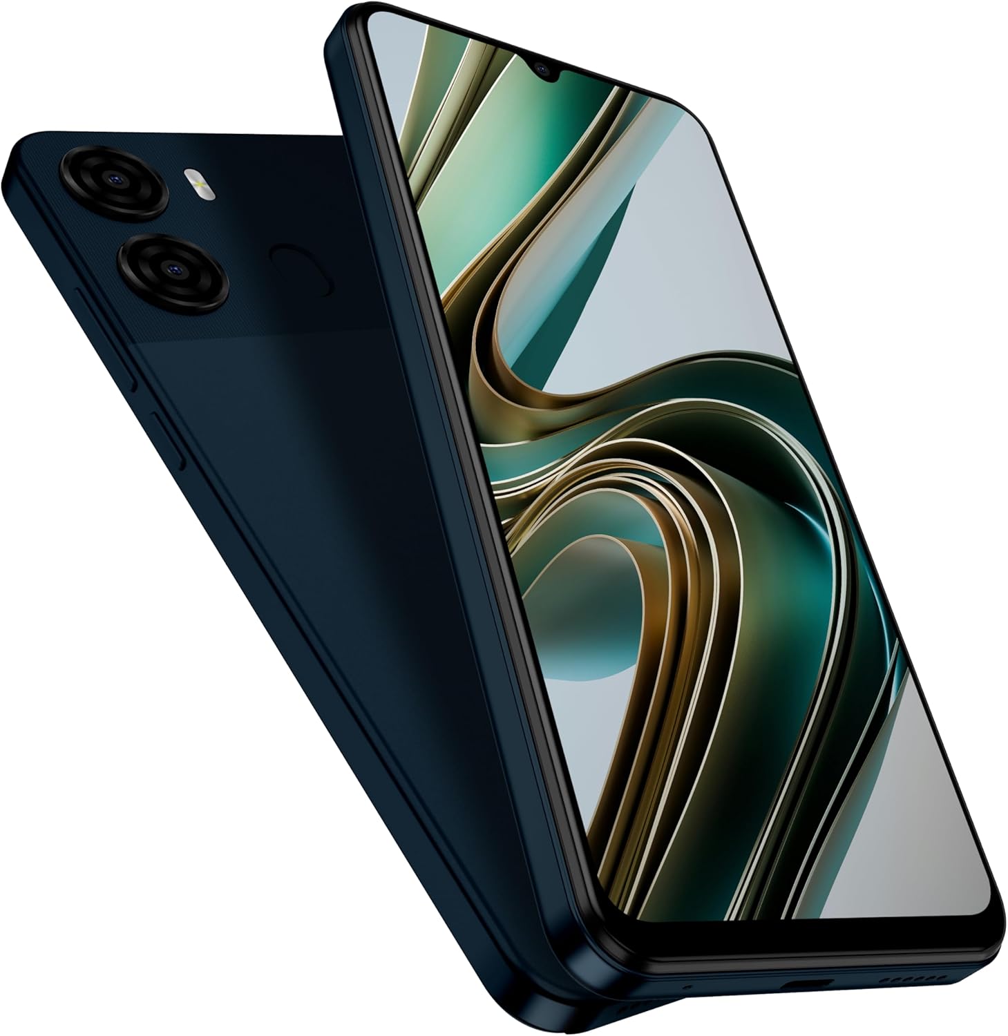 BLU K2 | Unlocked | 6.88” HD+ Display | 13MP Main Camera + 8MP Selfie Camera | 64GB | 5,000mAh Battery | Android 15 | US Version | US Warranty | Black-Blue