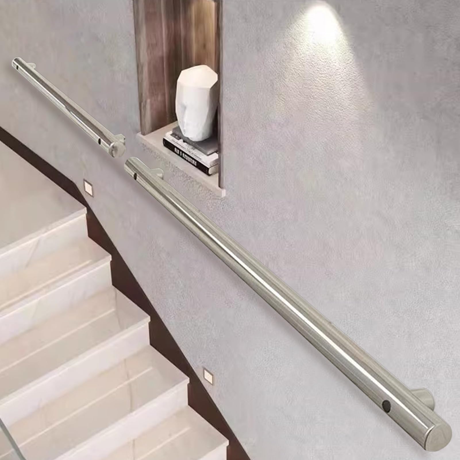 Rampe d'escalier moderne en acier inoxydable pour un intérieur design et sécurisé